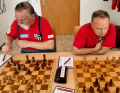 GM Peter Enders und IM Joachim Brüggemann besetzten die ersten beiden Bretter auf Seiten des ESK.